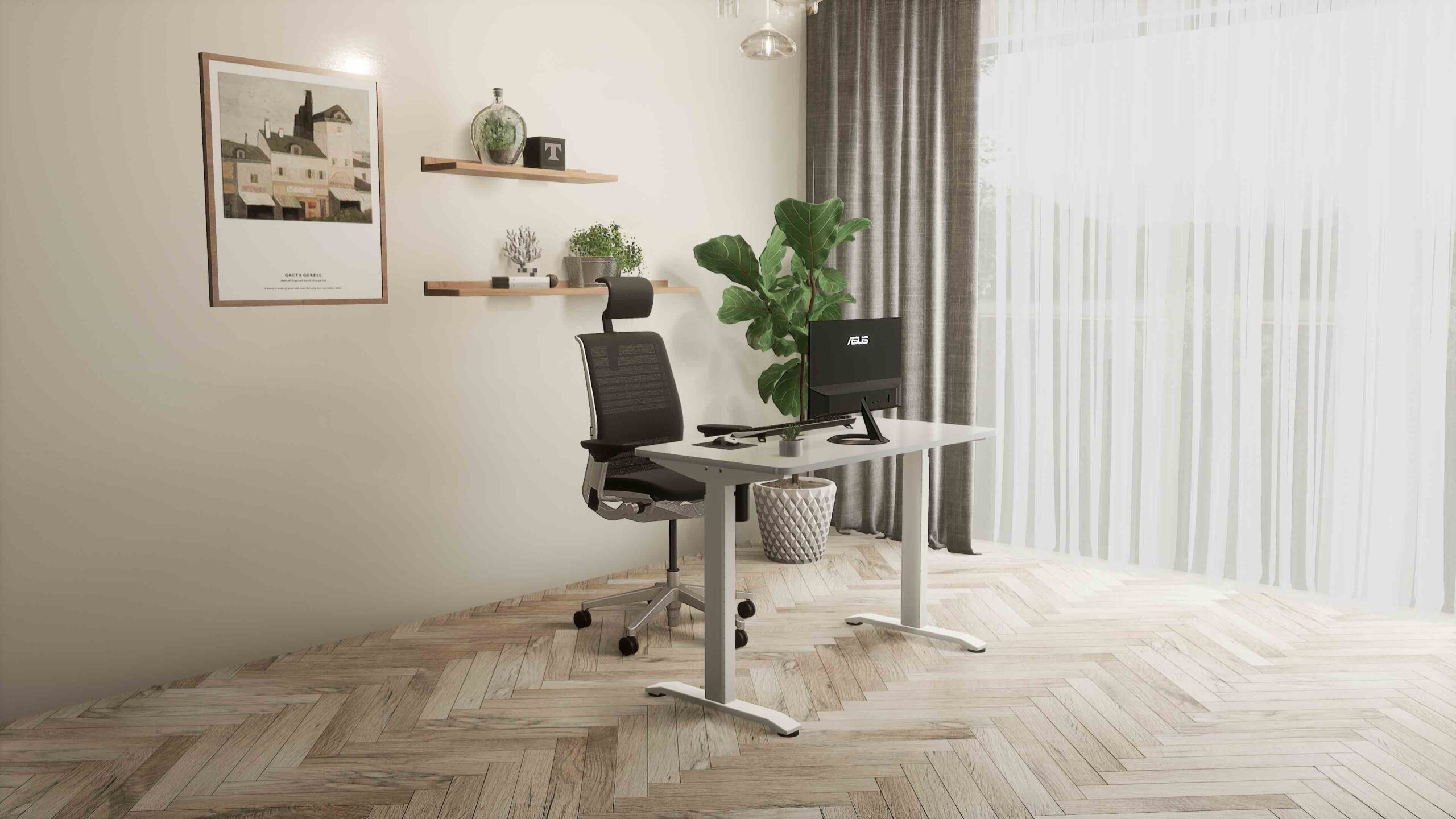 white frame and white desktop 3