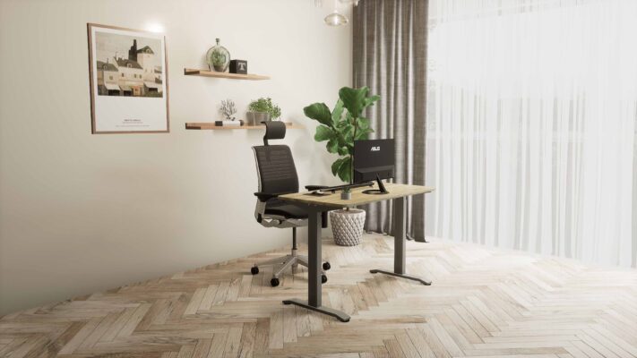 grey frame oak desk 2