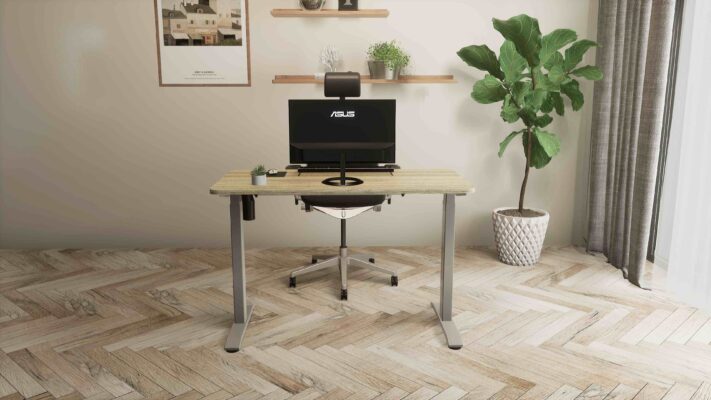 grey frame oak desk 1