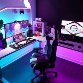 L-Shaped Gaming Desk Setup